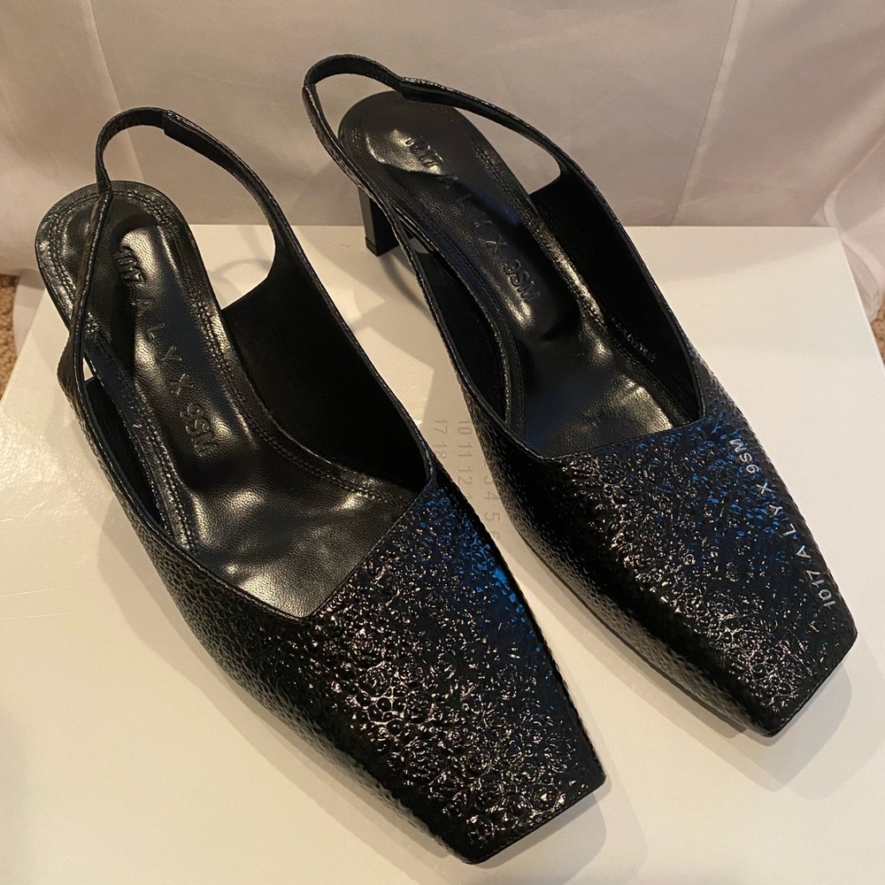 1017 ALYX 9SM Black Betta Slingback Heels - Picture 2 of 6